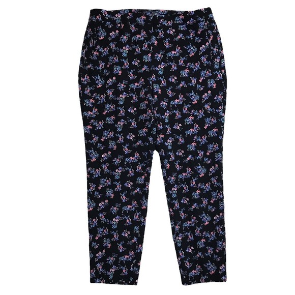 Adrianna Papell Women Printed Kate Fit Pants Floral Print Sz 14 Capri Short NWOT - Picture 1 of 11